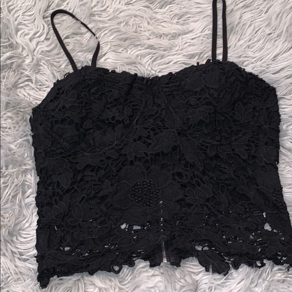 Black crop top